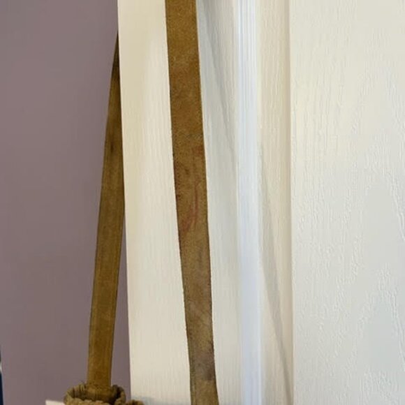 Free People Suede Leather Beaded Fringe Crossbody with Faux Turquoise - Picture 7 of 15